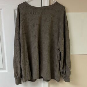 SPLA Textured Aztec Oversized Crew Neck Sweatshirt